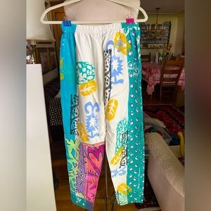 Vintage multicolor painted pants